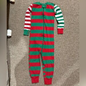 Hanna Andersson Red and Green Striped Kids Footie NWOT